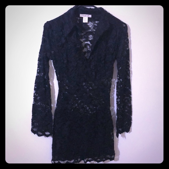 Arden B. Black sexy mini dress - Picture 2 of 5